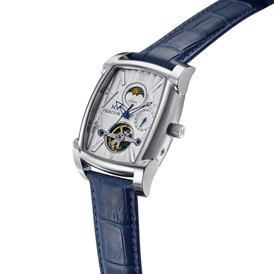 Heritor Automatic Valentin Leather-Band Watch w/Date - Image 3