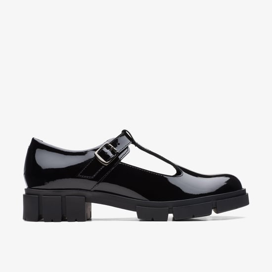 Teala Bar Zwarte Leren Patent Schoenen - Image 1