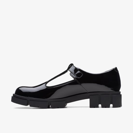 Teala Bar Zwarte Leren Patent Schoenen - Image 2