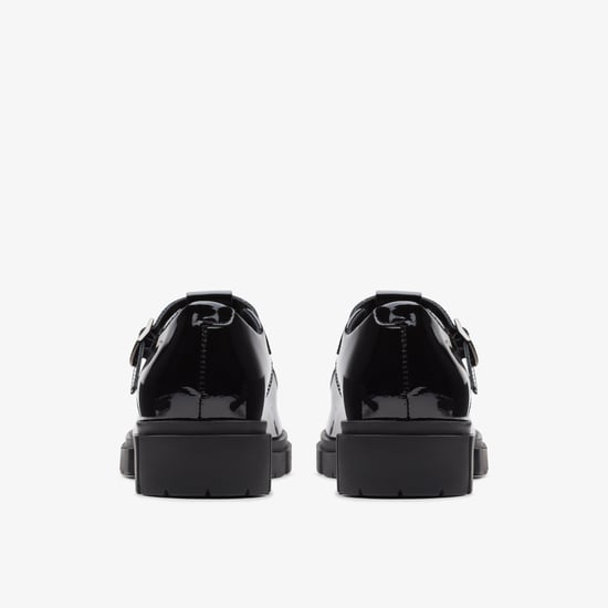 Teala Bar Zwarte Leren Patent Schoenen - Image 5