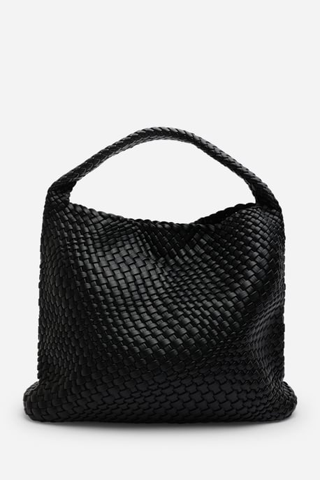 Wheres That From Womens 'Stone' Weave Detail Faux Leather Shoulder Bag - Image 2