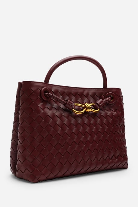 Wheres That From Womens 'Luna' Woven Leather Tote Bag with Detail - Image 3
