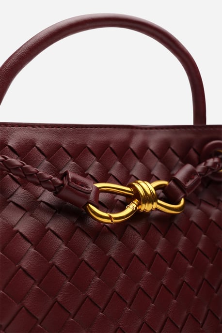 Wheres That From Womens 'Luna' Woven Leather Tote Bag with Detail - Image 4