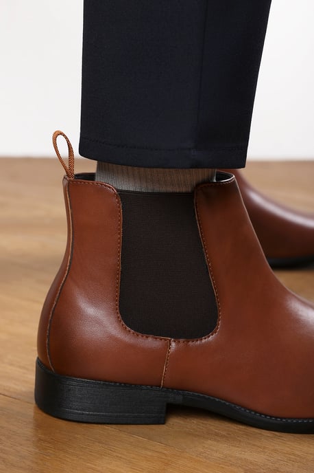 Wheres That From Mens 'Henry' Formal Slip On Classic Chelsea Ankle Boots - Image 6