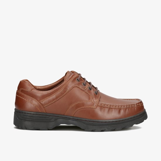 Line Shore Brown Leather Shoes - Image 1
