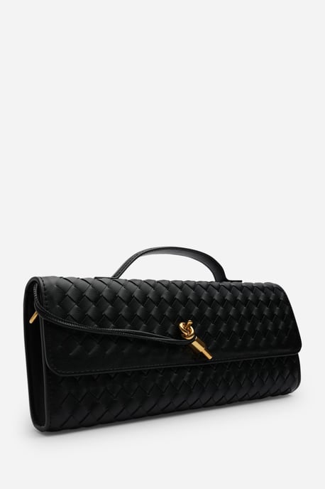 Wheres That From Womens 'Petal' Envelope Style Woven Clutch Bag - Image 3