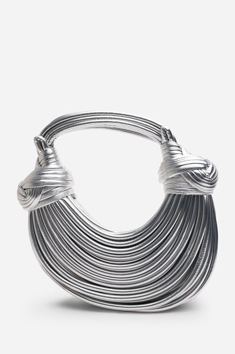Wheres That From Womens 'Blossom' Curved Metallic Shoulder Bag - Image 2