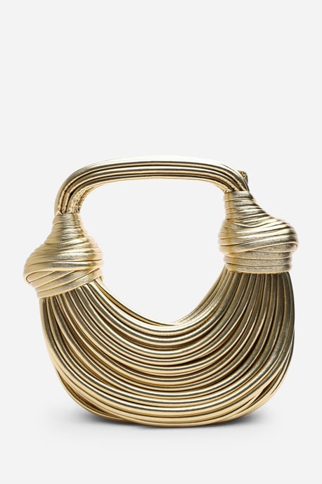 Wheres That From Womens 'Blossom' Curved Metallic Shoulder Bag - Image 2