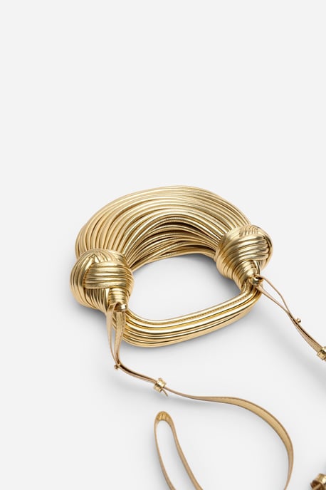 Wheres That From Womens 'Blossom' Curved Metallic Shoulder Bag - Image 4