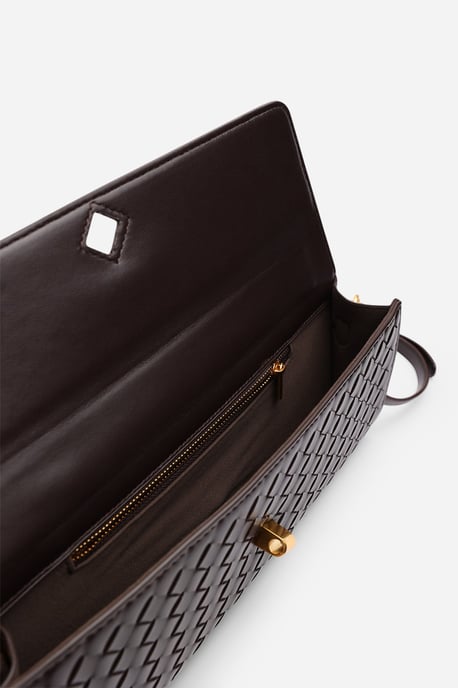 Wheres That From Womens 'Petal' Envelope Style Woven Clutch Bag - Image 4