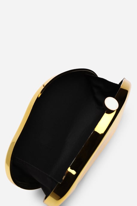 Wheres That From Womens 'Nude' Sculpted Evening Clutch Bag - Image 4