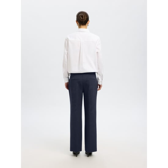 Selected Femme slfrita mw wide pant dark sap mel n 16090234 dark sapphire - Image 5