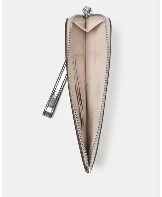 Lucy Mirror Metallic Medium L-Zip Wristlet - Image 3