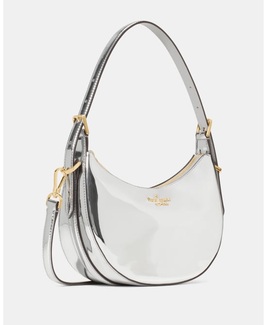 Nova Mirror Metallic Small Crescent Shoulder Bag - Image 3