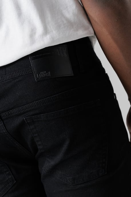 Black Slim Fit Cotton Blend Jeans - Image 4