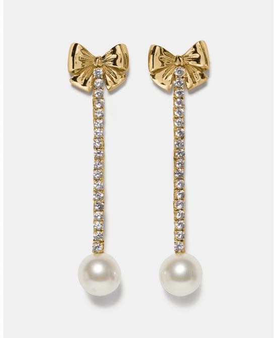 Bling And Bows Linear Earring - Image 1