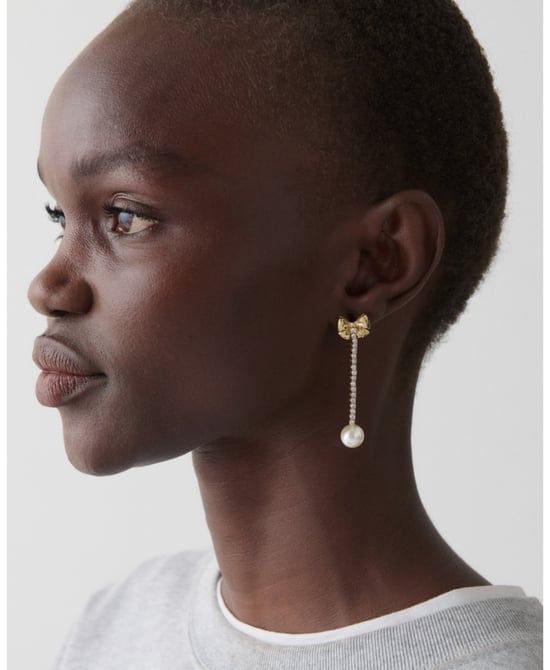 Bling And Bows Linear Earring - Image 2