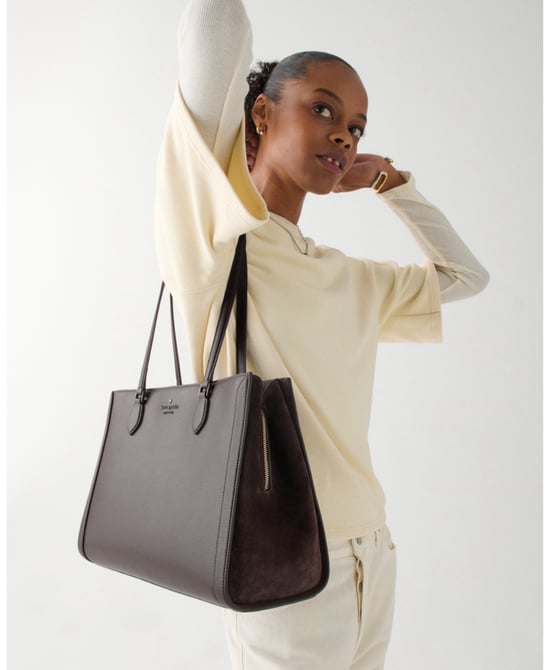 Madison Suede Large Laptop Tote - Image 2