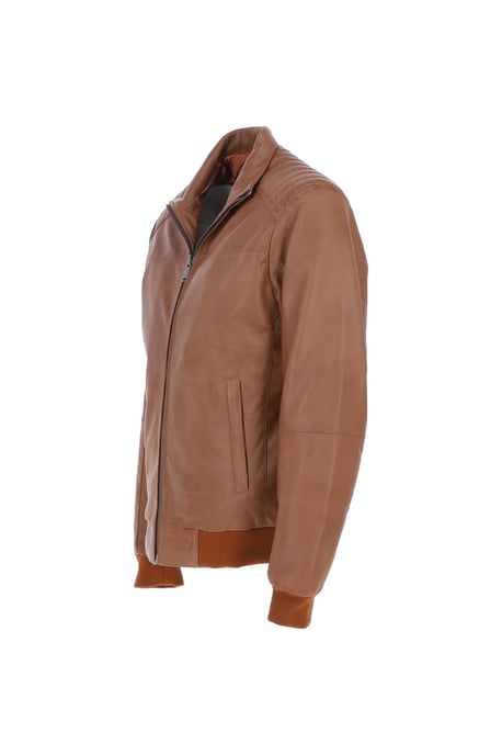 'Firenze' Exquisite Real Leather Bomber Jacket - Image 3