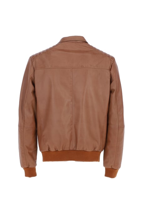 'Firenze' Exquisite Real Leather Bomber Jacket - Image 4