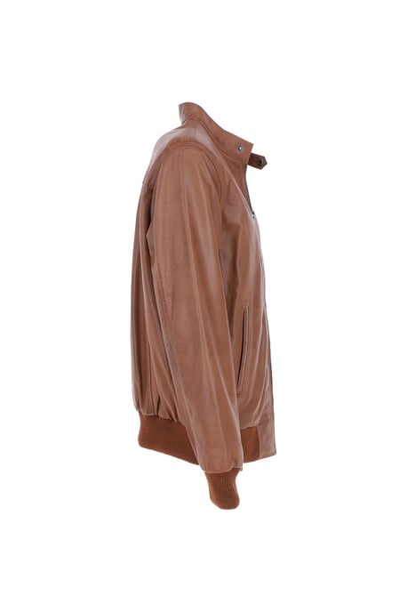 'Volare' Lightweight Real Leather Bomber Jacket - Image 5