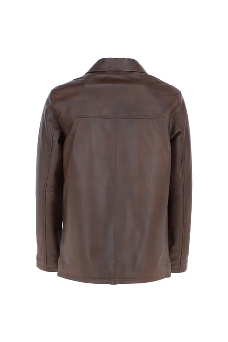 'Reefer' Classic Real Leather Jacket - Image 4