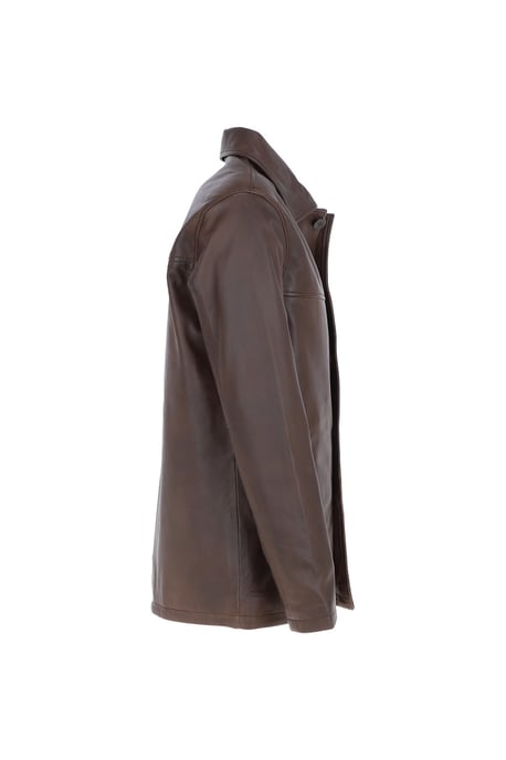 'Reefer' Classic Real Leather Jacket - Image 5