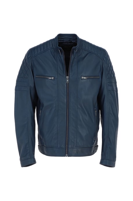 'N2' Premium Real Leather Vintage Biker Jacket - Image 2