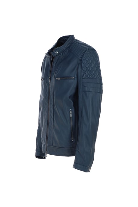 'N2' Premium Real Leather Vintage Biker Jacket - Image 3