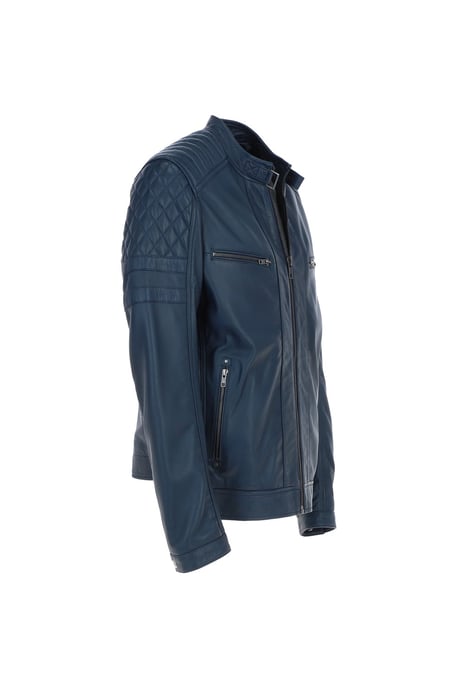 'N2' Premium Real Leather Vintage Biker Jacket - Image 5