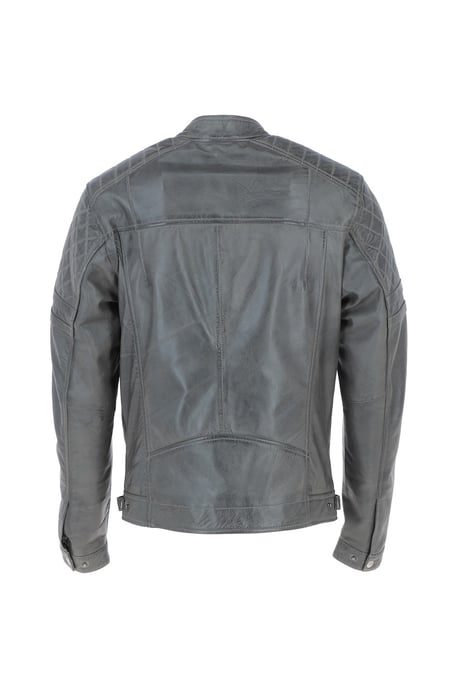 'N2' Premium Real Leather Vintage Biker Jacket - Image 4
