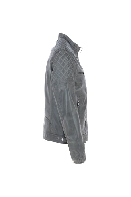 'N2' Premium Real Leather Vintage Biker Jacket - Image 5