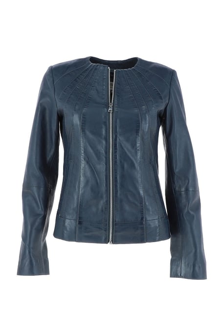 'Aliona' Real Leather Fashion Jacket Women Coat - Image 2