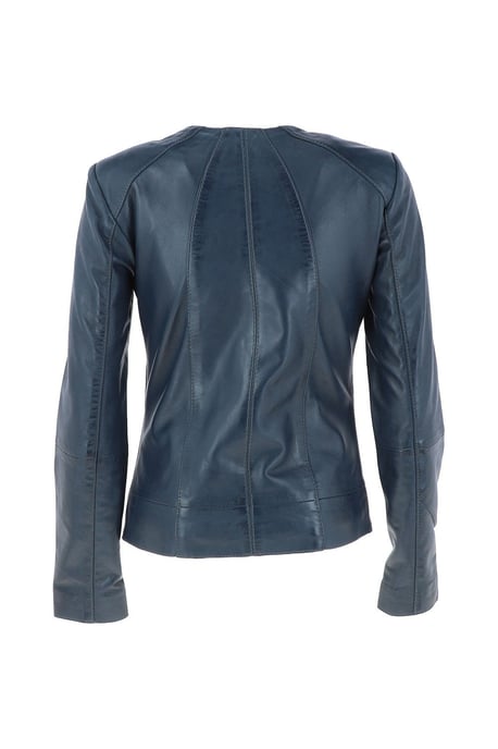 'Aliona' Real Leather Fashion Jacket Women Coat - Image 3