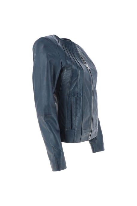 'Aliona' Real Leather Fashion Jacket Women Coat - Image 4