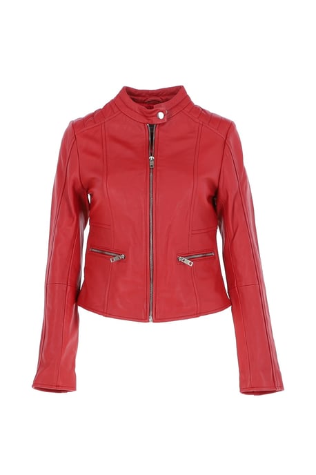 'Serefina' Real Leather Biker Jacket - Image 2