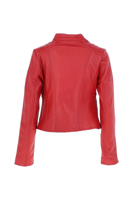 'Serefina' Real Leather Biker Jacket - Image 4