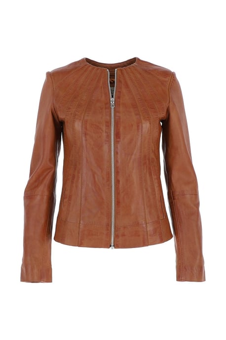 'Aliona' Real Leather Fashion Jacket Women Coat - Image 2
