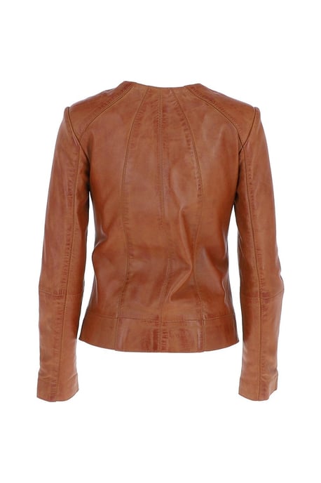 'Aliona' Real Leather Fashion Jacket Women Coat - Image 4