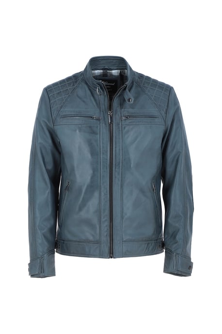 'Bronx' Real Leather Biker Jacket - Image 2