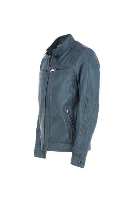 'Bronx' Real Leather Biker Jacket - Image 3