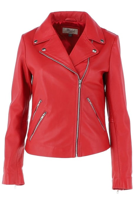 'Celia' Leather Fashion Biker Jacket Women Coat - Image 2
