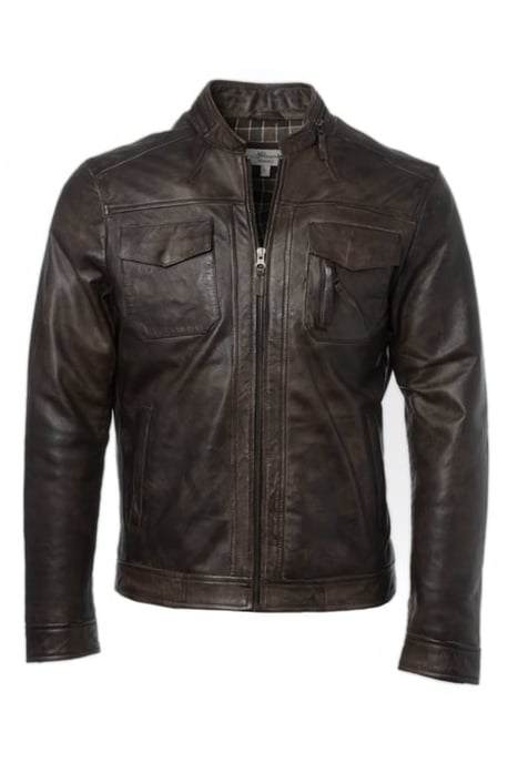 'Edinburgh' Real Leather Bomber Jacket - Image 2