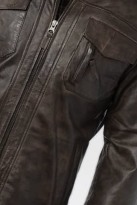 'Edinburgh' Real Leather Bomber Jacket - Image 3