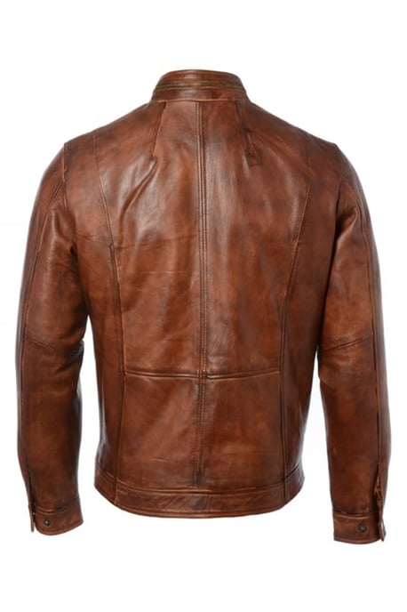 'Edinburgh' Real Leather Bomber Jacket - Image 4