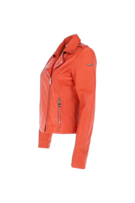 'Wendy' Real Leather Side Zip Biker Jacket - Image 2