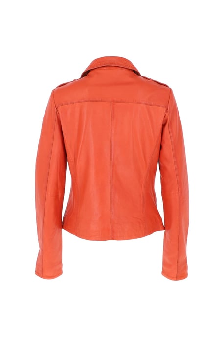 'Wendy' Real Leather Side Zip Biker Jacket - Image 3