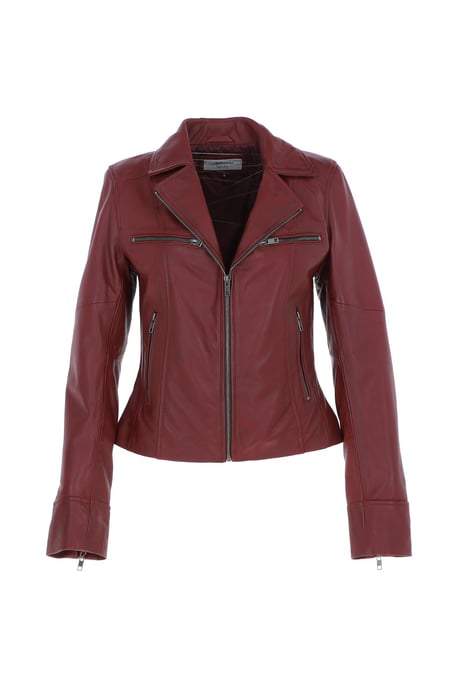 'Eva' Leather Biker Style Jacket Women Coat - Image 2