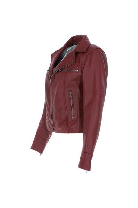 'Eva' Leather Biker Style Jacket Women Coat - Image 3