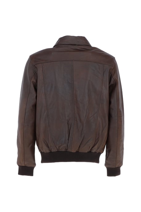 'Giovanni' Exquisite Real Leather Bomber Jacket - Image 3